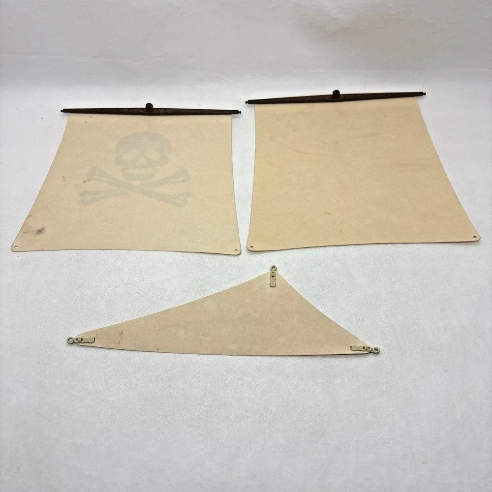 Vintage Playmobil Pirate Blue Ship Boat 5778 Parts Pieces 1978 Geobra Deck Sails